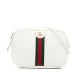 Gucci Small Leather Web Trapuntata Crossbody (3PW6zo)