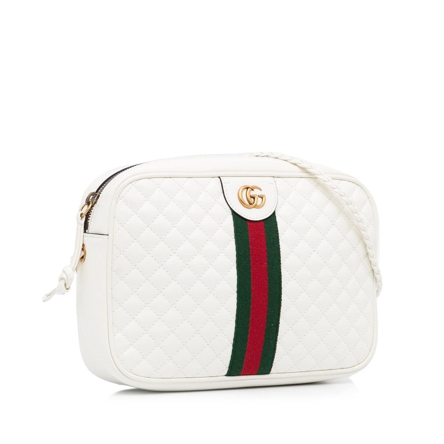 Gucci Small Leather Web Trapuntata Crossbody (3PW6zo)