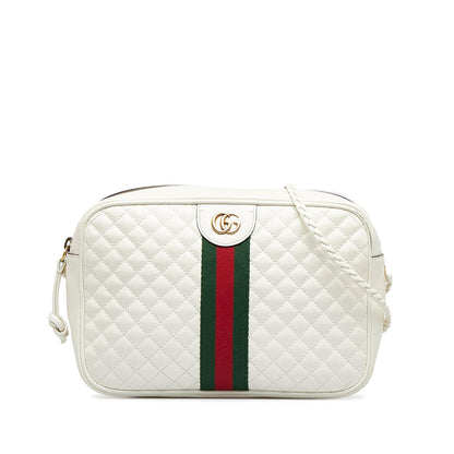 Gucci Small Leather Web Trapuntata Crossbody (2gYJQ8)