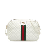 Gucci Small Leather Web Trapuntata Crossbody (2gYJQ8)