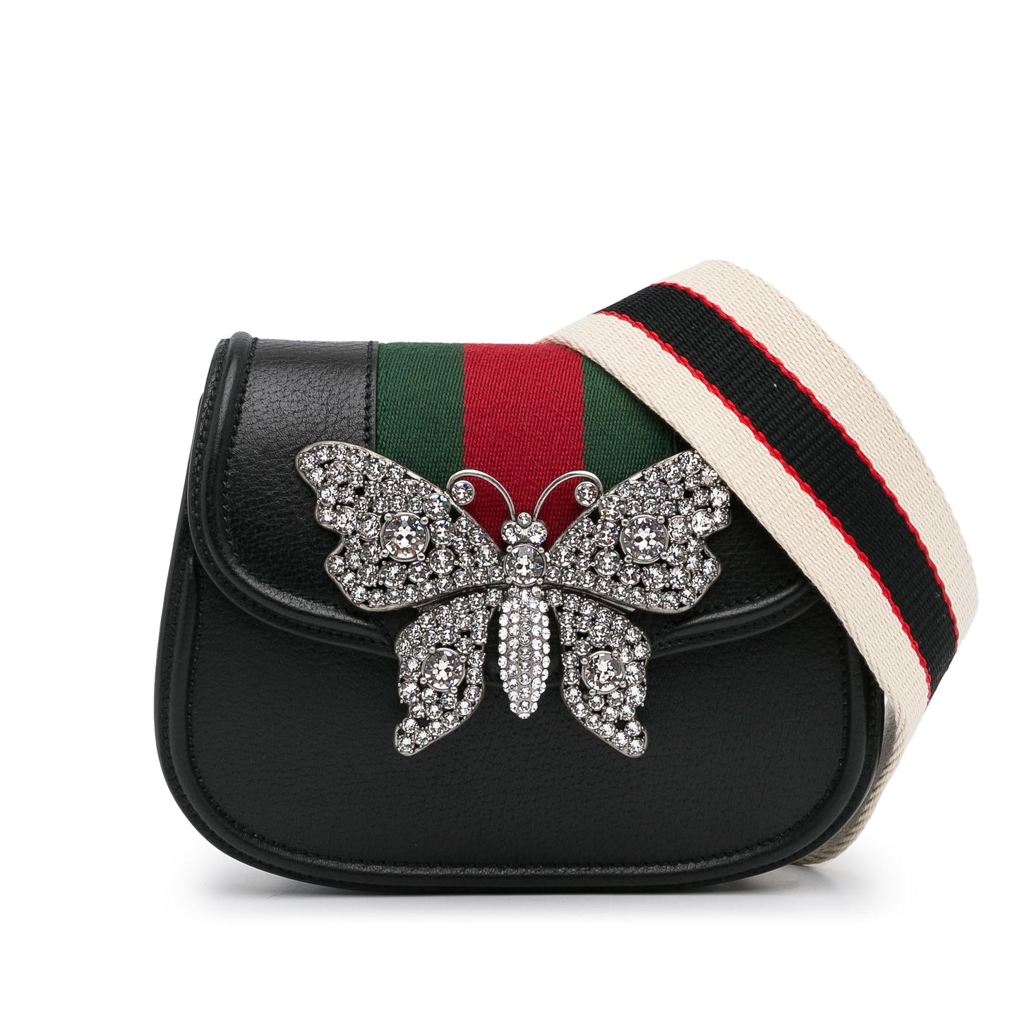 Gucci Small Linea Totem Crystal Butterfly Crossbody (G4E6ii)