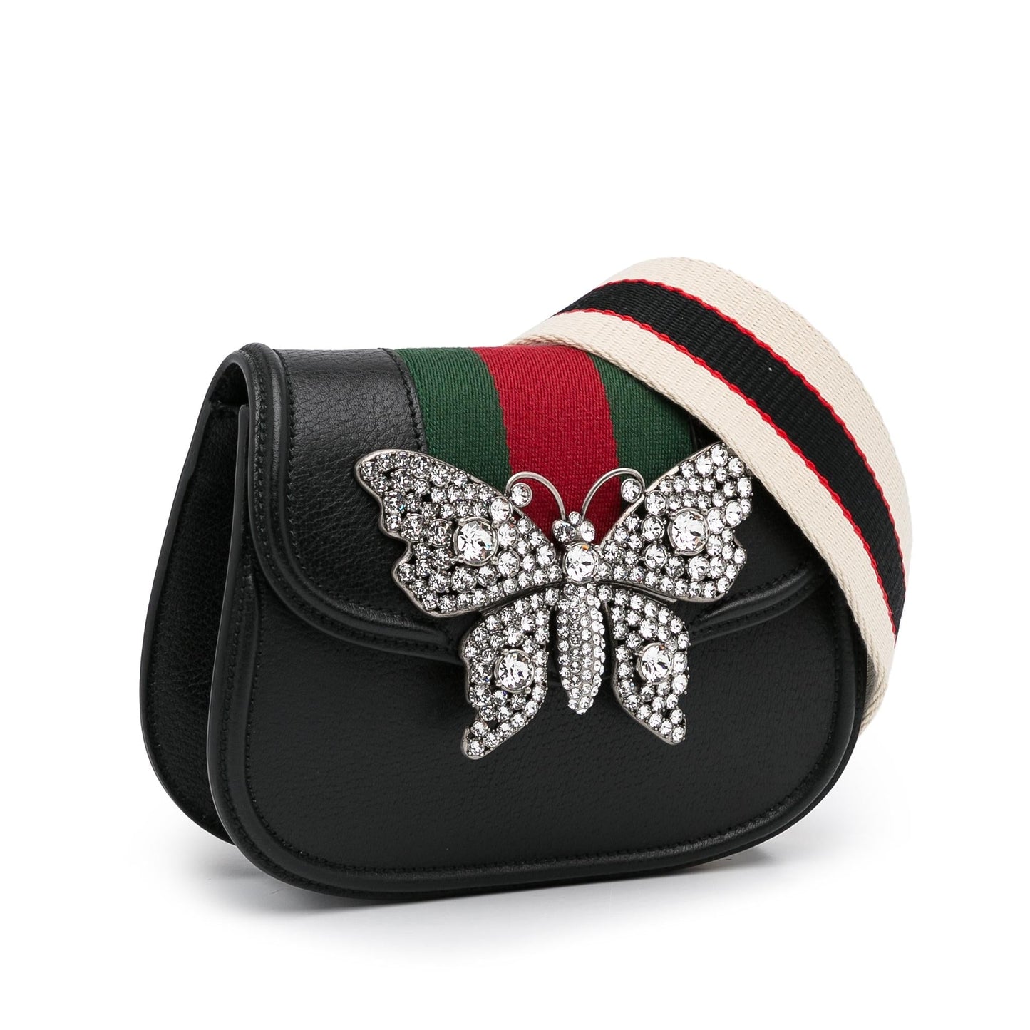 Gucci Small Linea Totem Crystal Butterfly Crossbody (G4E6ii)