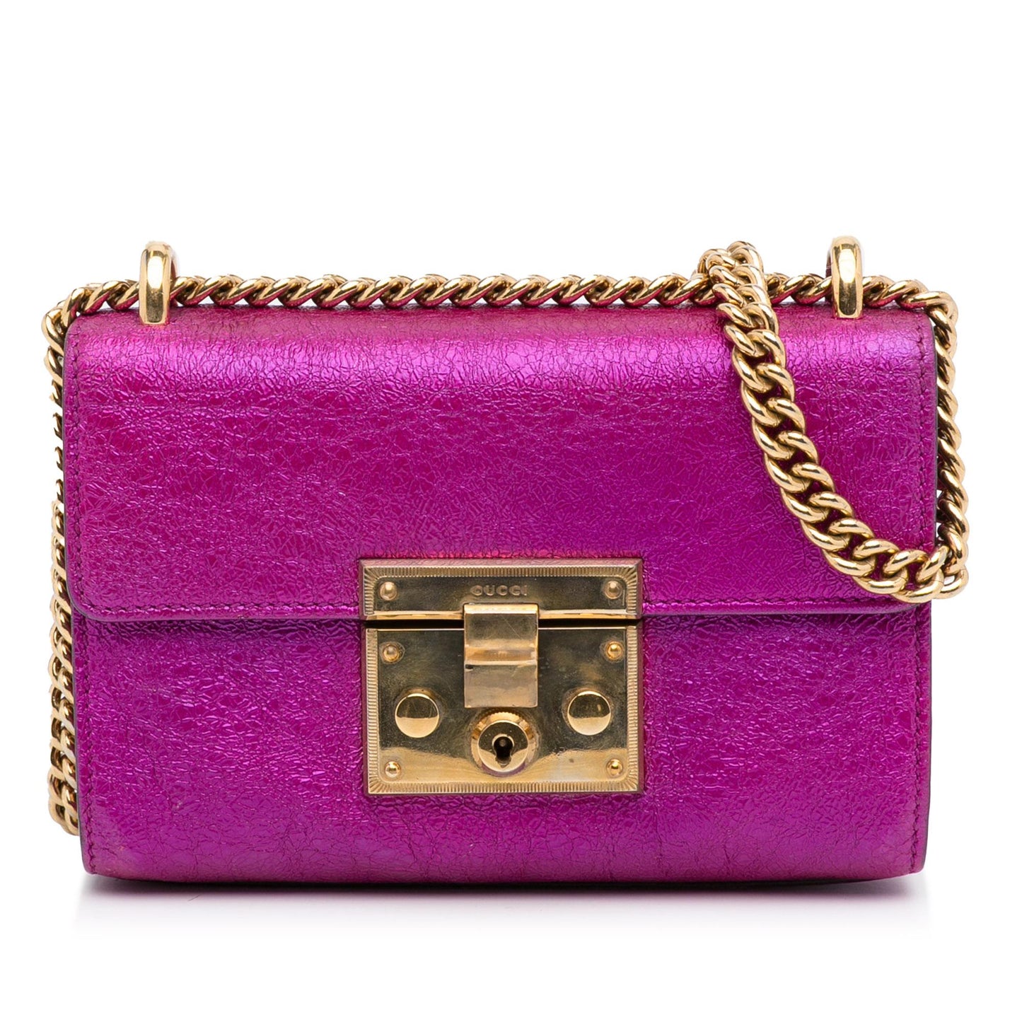 Gucci Small Metallic Padlock Crossbody (vepPaF)