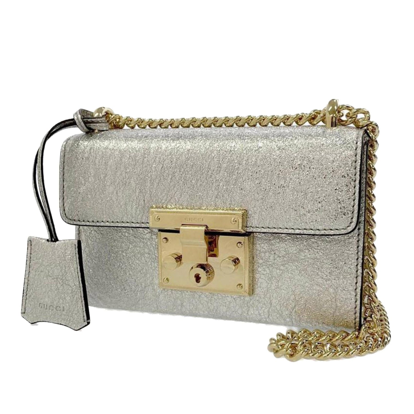 Gucci Small Metallic Padlock Crossbody (hrLrUn)