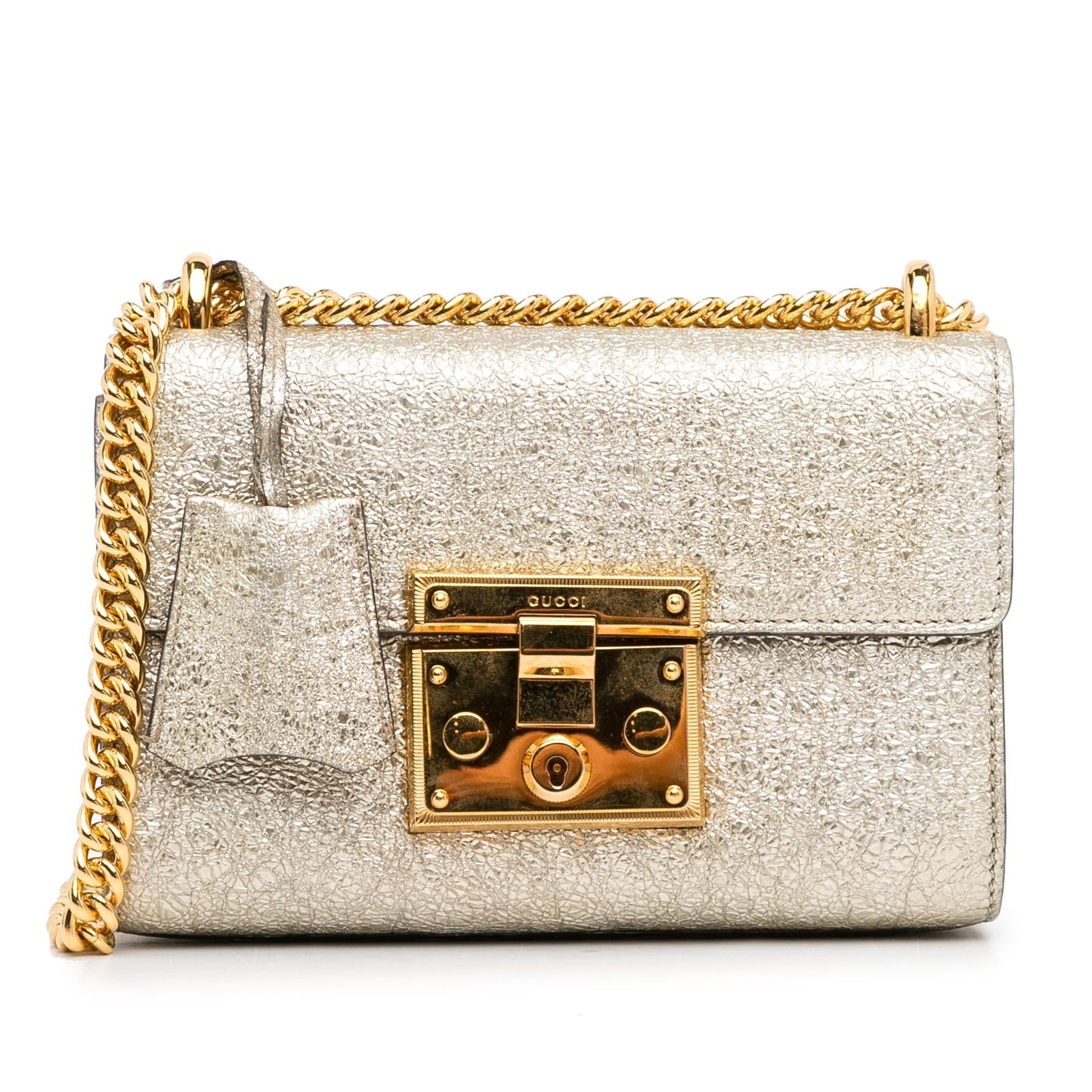 Gucci Small Metallic Padlock Crossbody (Vd4R6T)