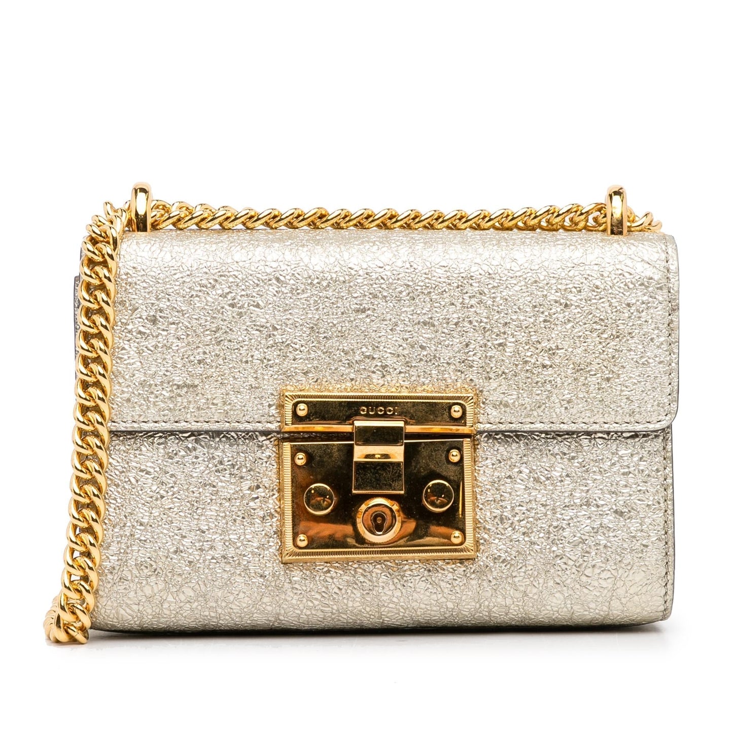 Gucci Small Metallic Padlock Crossbody (Vd4R6T)