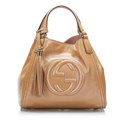 Gucci Small Patent Soho Satchel (Sj16xT)
