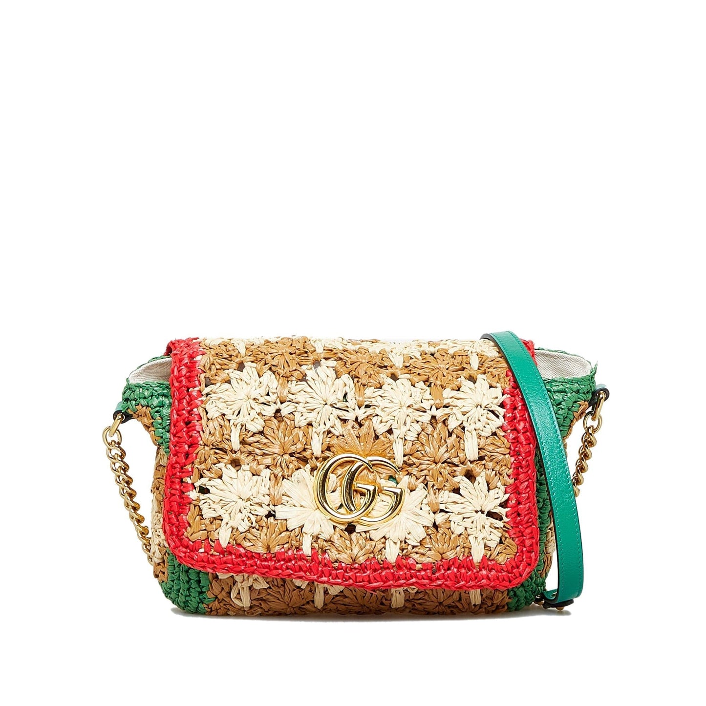 Gucci Small Raffia GG Marmont Crossbody (aHeBXr)
