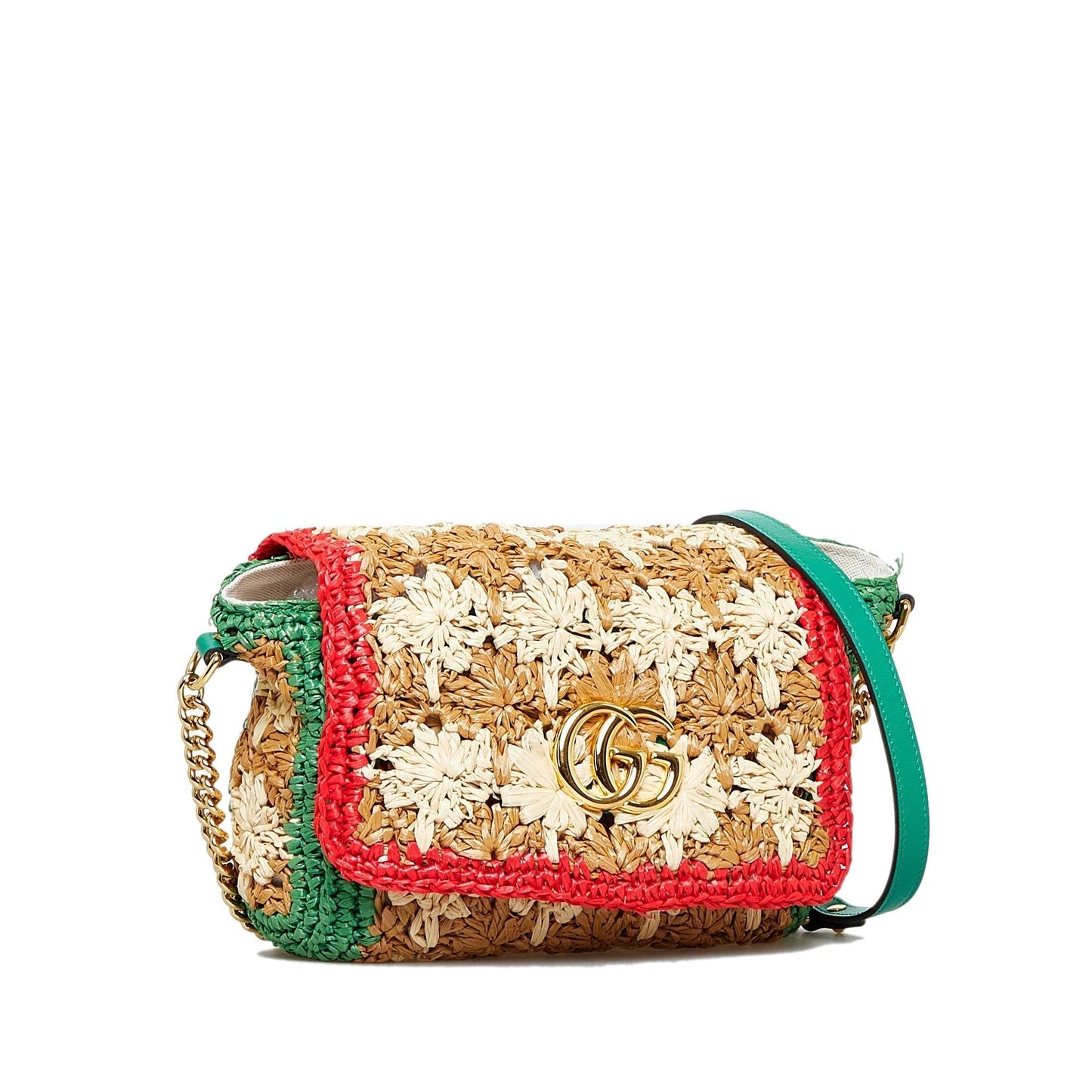 Gucci Small Raffia GG Marmont Crossbody (aHeBXr)