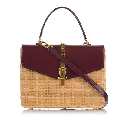 Gucci Small Sylvie Wicker Satchel (v3LAgD)