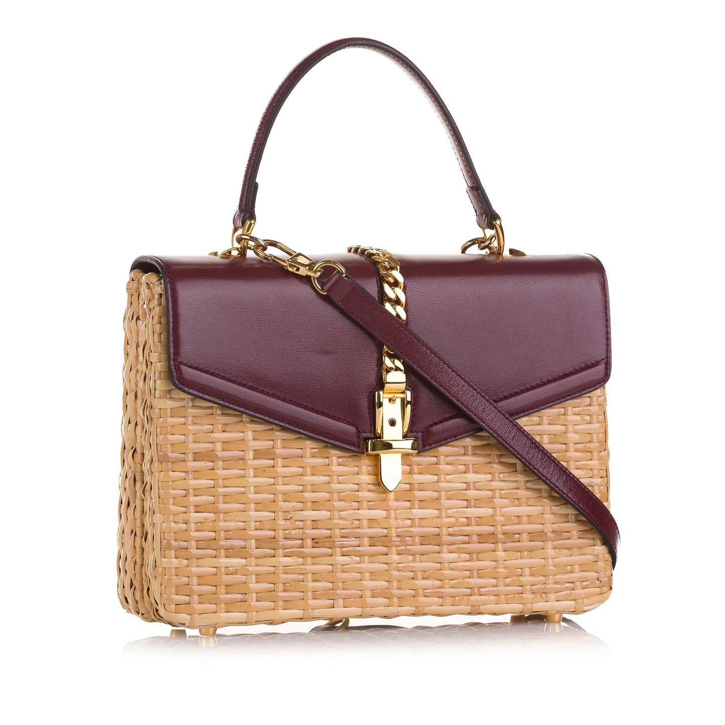 Gucci Small Sylvie Wicker Satchel (v3LAgD)