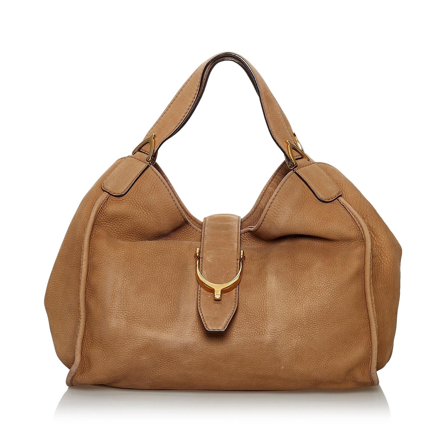 Gucci Soft Stirrup Nubuck Leather Shoulder Bag (30343)