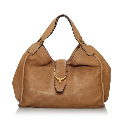 Gucci Soft Stirrup Nubuck Leather Shoulder Bag (30343)