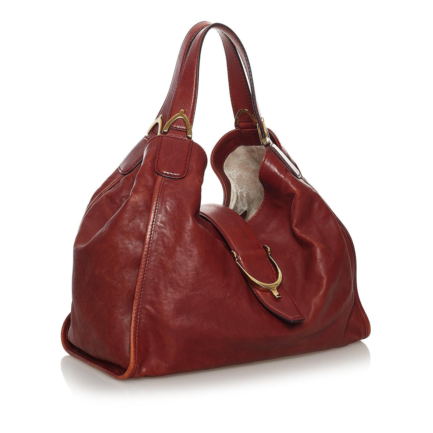Gucci Soft Stirrup Nubuck Leather Tote Bag (33805)