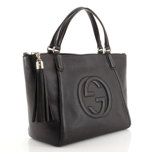 GCI PEBBLED LEATHER TOP HANDLE SOHO BAG