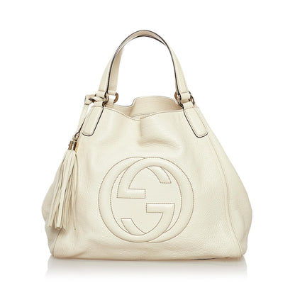 Gucci Soho Cellarius Leather Tote Bag (SHG-32400)