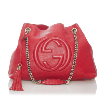 Gucci Soho Chain Leather Shoulder Bag (34502)