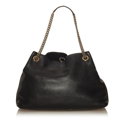 Gucci Soho Chain Leather Tote Bag (SHG-29321)