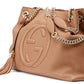 GUCCI PEBBLED CALFSKIN MEDIUM SOHO CHAIN SHOULDER BAG