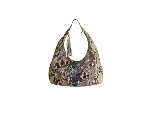 GUCCI GRAPE MULTICOLOR PYTHON SOHO SHOULDER BAG
