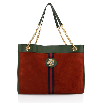 Gucci Suede Rajah Large Tote (SHF-eovfw8)
