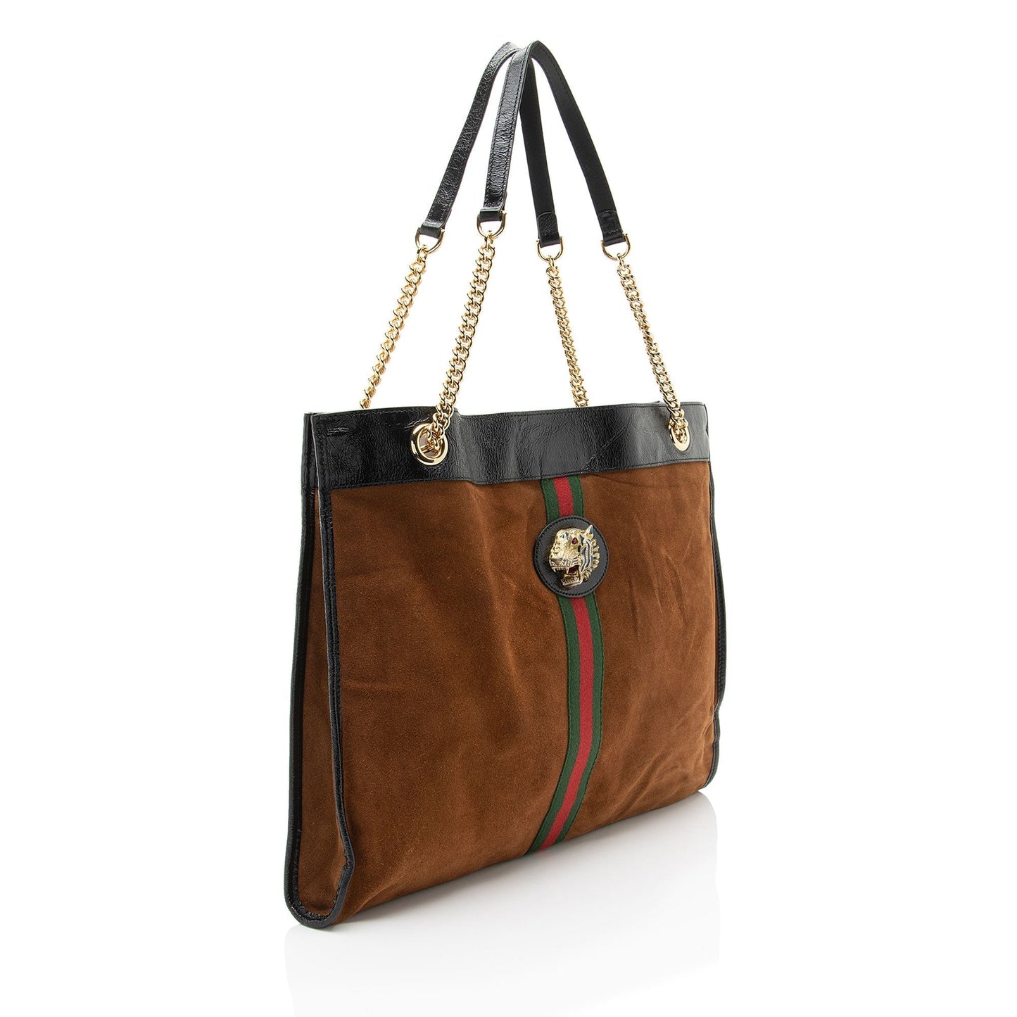 Gucci Suede Rajah Large Tote (SHF-Xhkc0H)