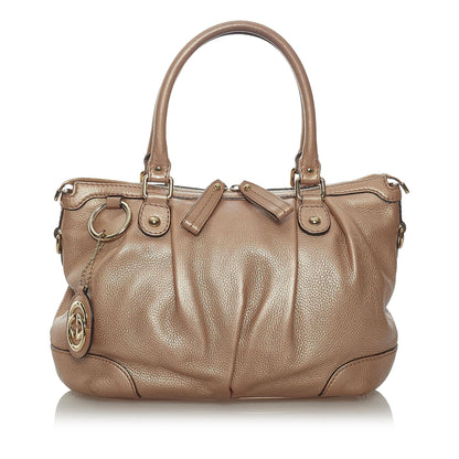 Gucci Sukey Leather Satchel (37221)