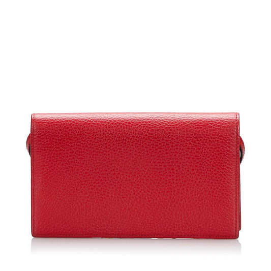 Gucci Swing Leather Continental Wallet on Strap (Ht1Fw3)