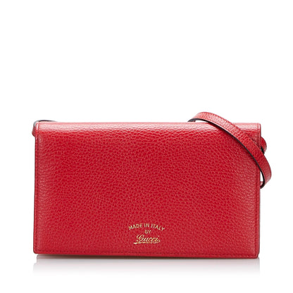 Gucci Swing Leather Continental Wallet on Strap (Ht1Fw3)