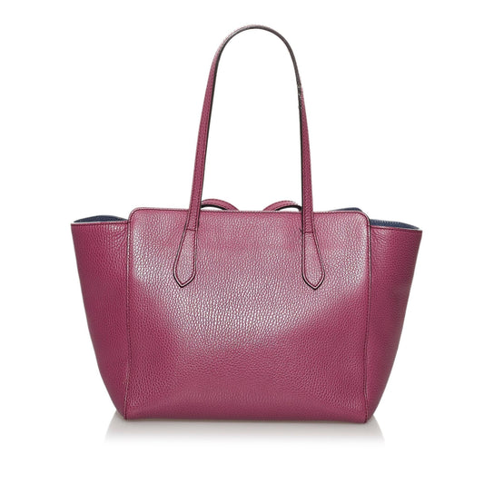 Gucci Swing Leather Tote Bag (SHG-30671)