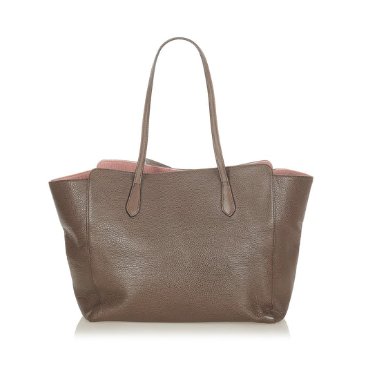 Gucci Swing Leather Tote Bag (ZneLnc)