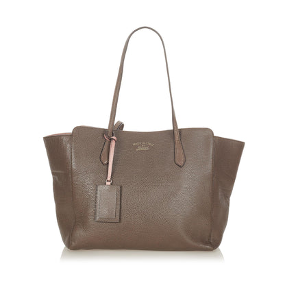 Gucci Swing Leather Tote Bag (ZneLnc)