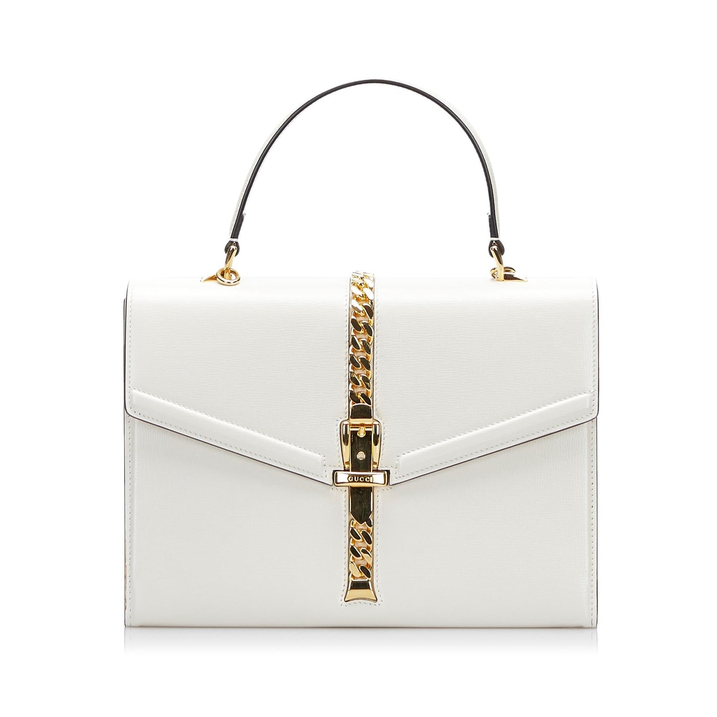 Gucci Sylvie 1969 Leather Satchel (XLLZGR)