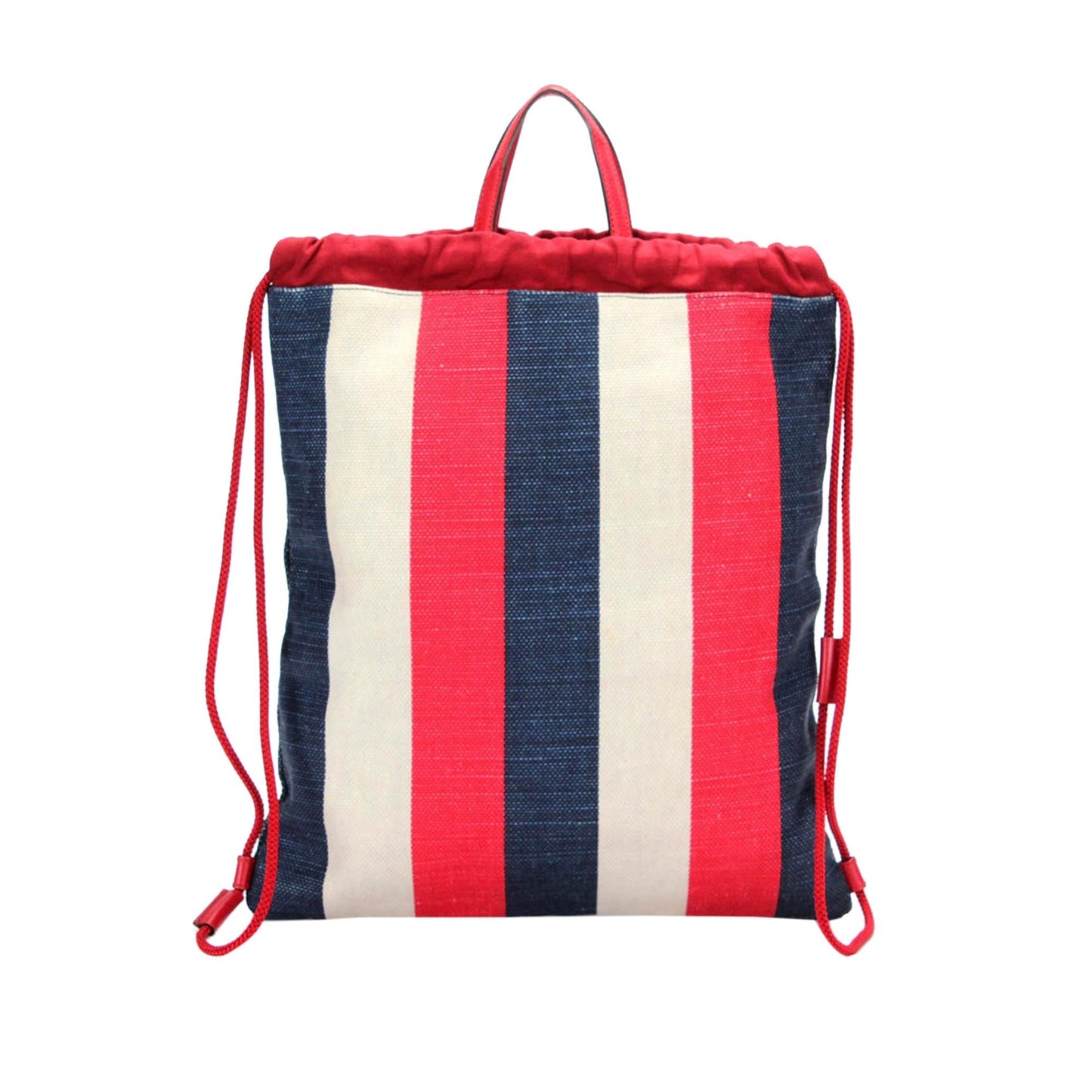 Gucci Sylvie Stripe Canvas Drawstring Backpack (q4xOwU)
