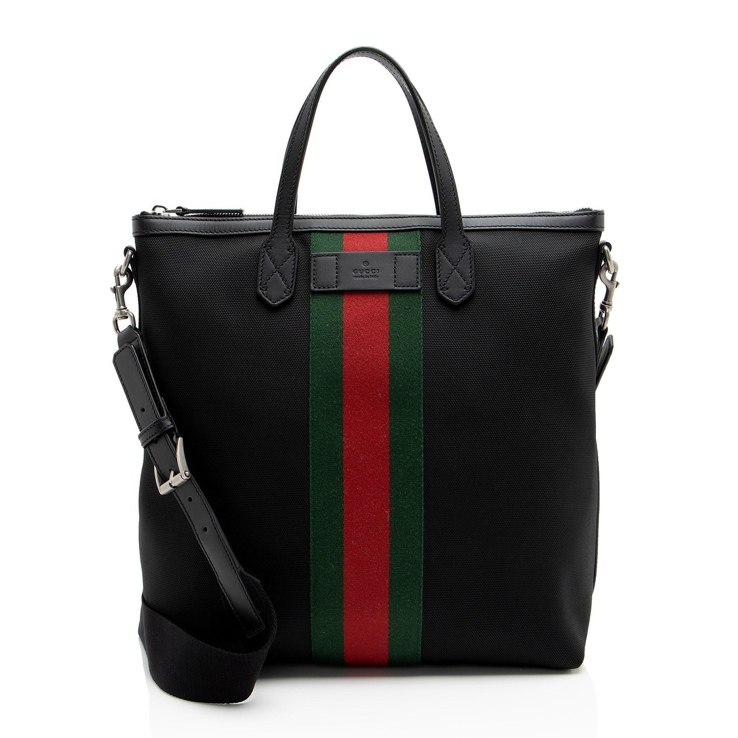 Gucci Techno Canvas Web Vertical Messenger (SHF-QCAJfR)
