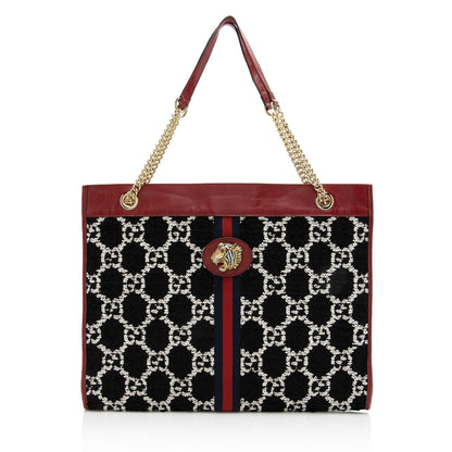 Gucci Tweed Rajah Large Tote (SHF-22899)