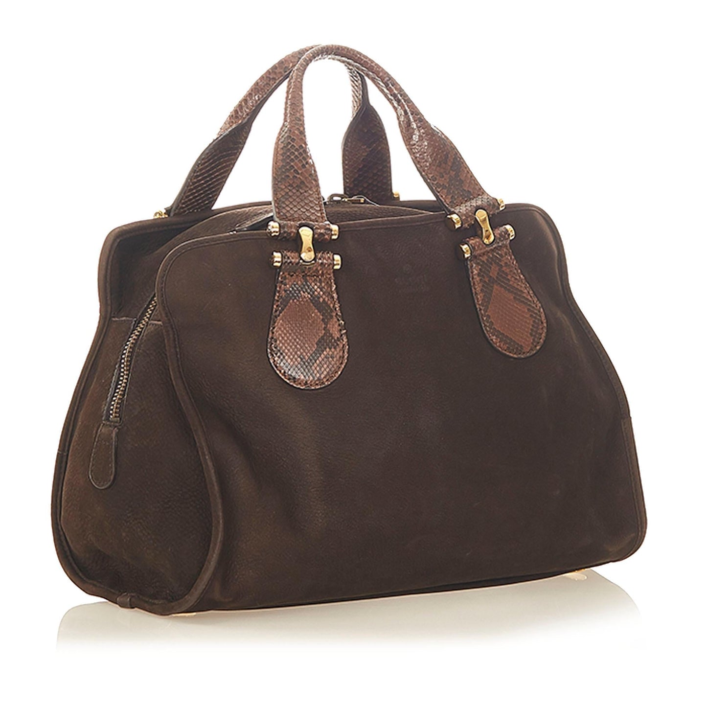Gucci Twice Nubuck Leather Handbag (31660)