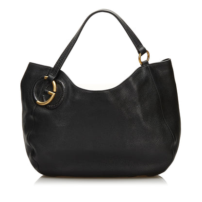 Gucci Twill Leather Tote (35893)