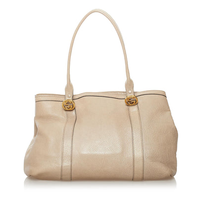 Gucci Twins Leather Tote Bag (SHG-32733)