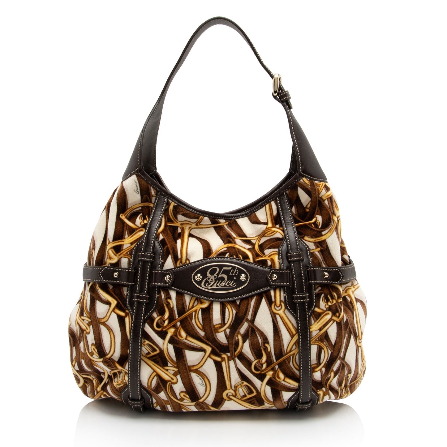 Gucci Velvet Horsebit 85th Anniversary Large Hobo (SHF-ojw6md)