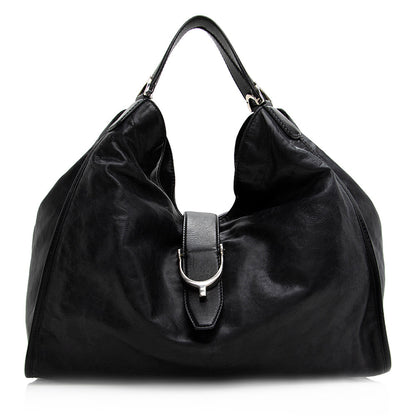 Gucci Washed Leather Soft Stirrup Large Shoulder Bag (SHF-20225)