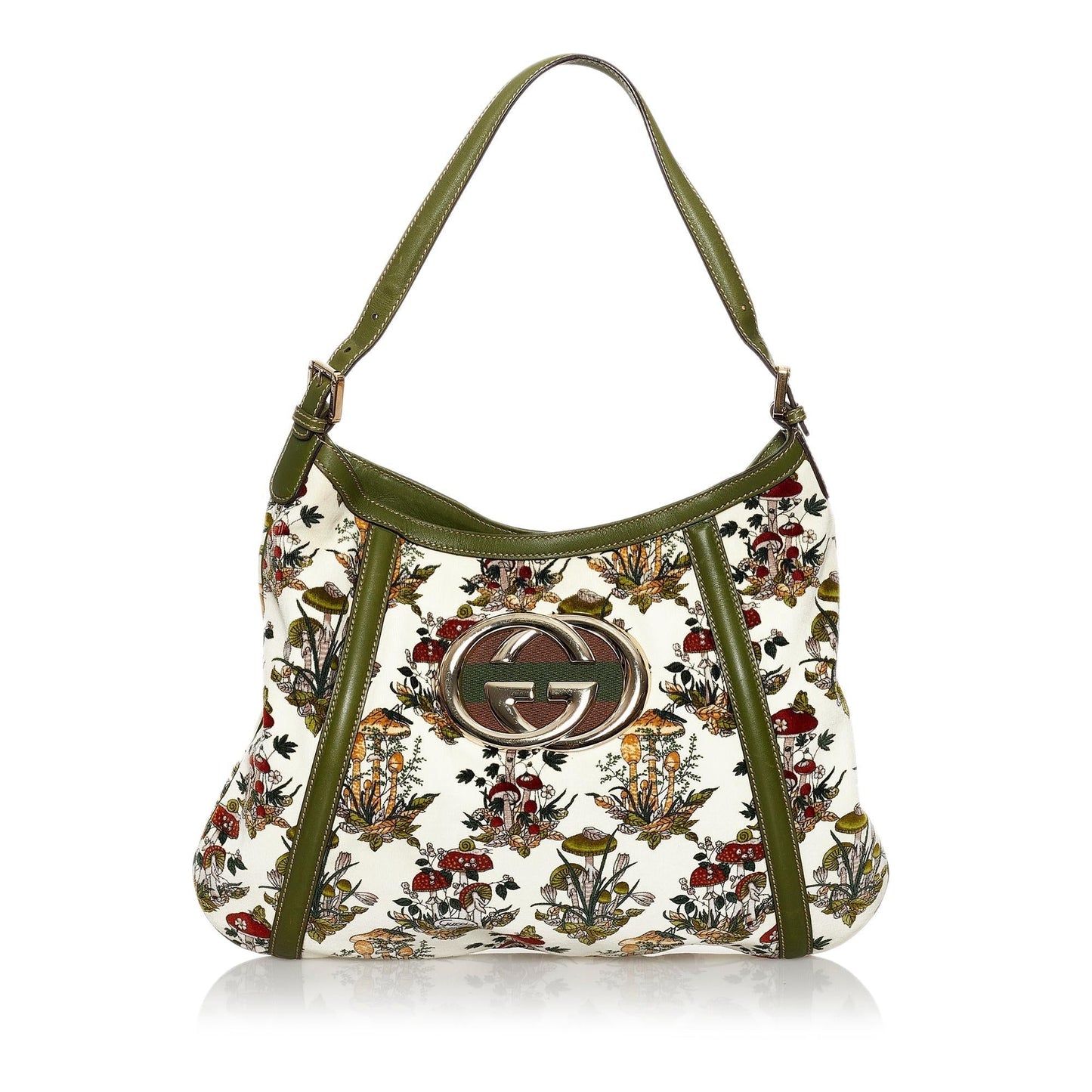 Gucci Web Britt Velvet Shoulder Bag (30589)