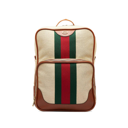 Gucci Web Canvas Backpack (shIR2a)