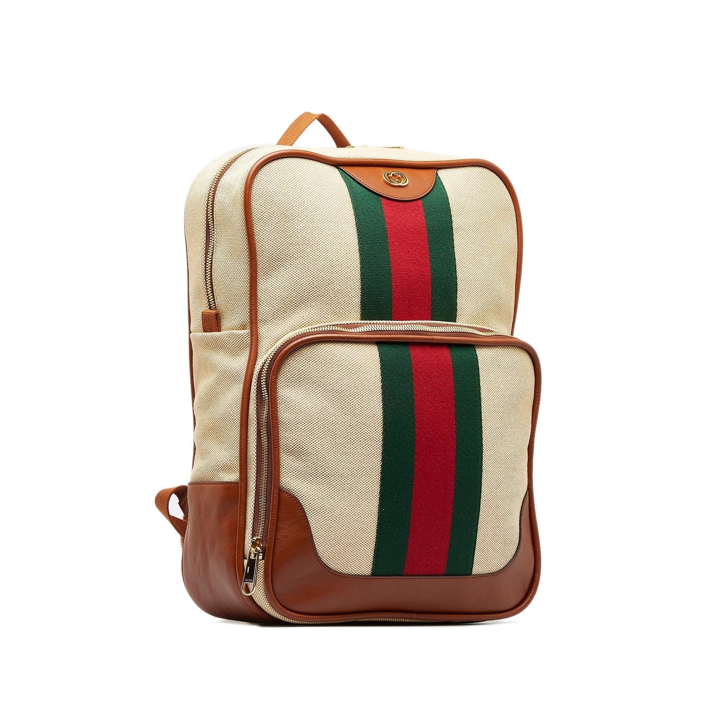 Gucci Web Canvas Backpack (shIR2a)