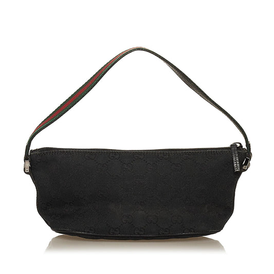 Gucci Web Canvas Boat Baguette (SHG-29382)