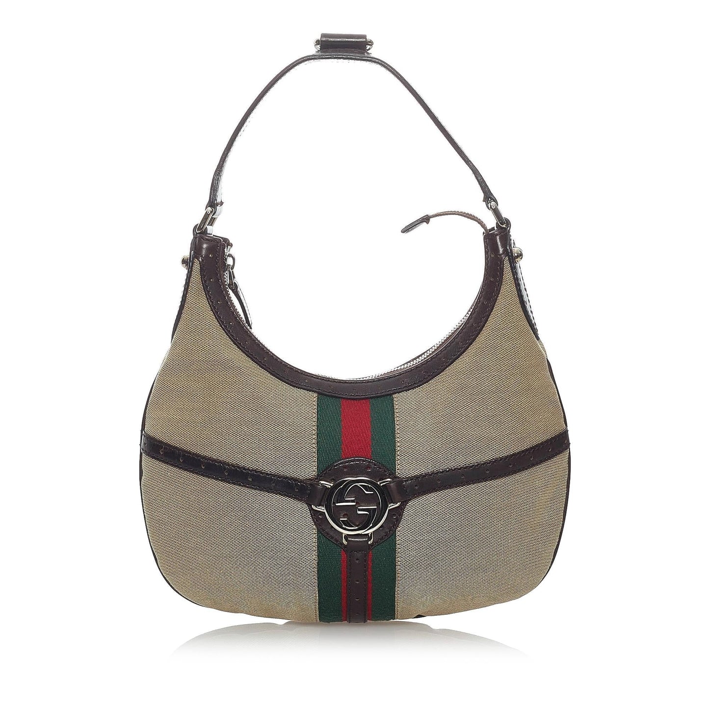 Gucci Web Canvas Reins Hobo Bag (30974)