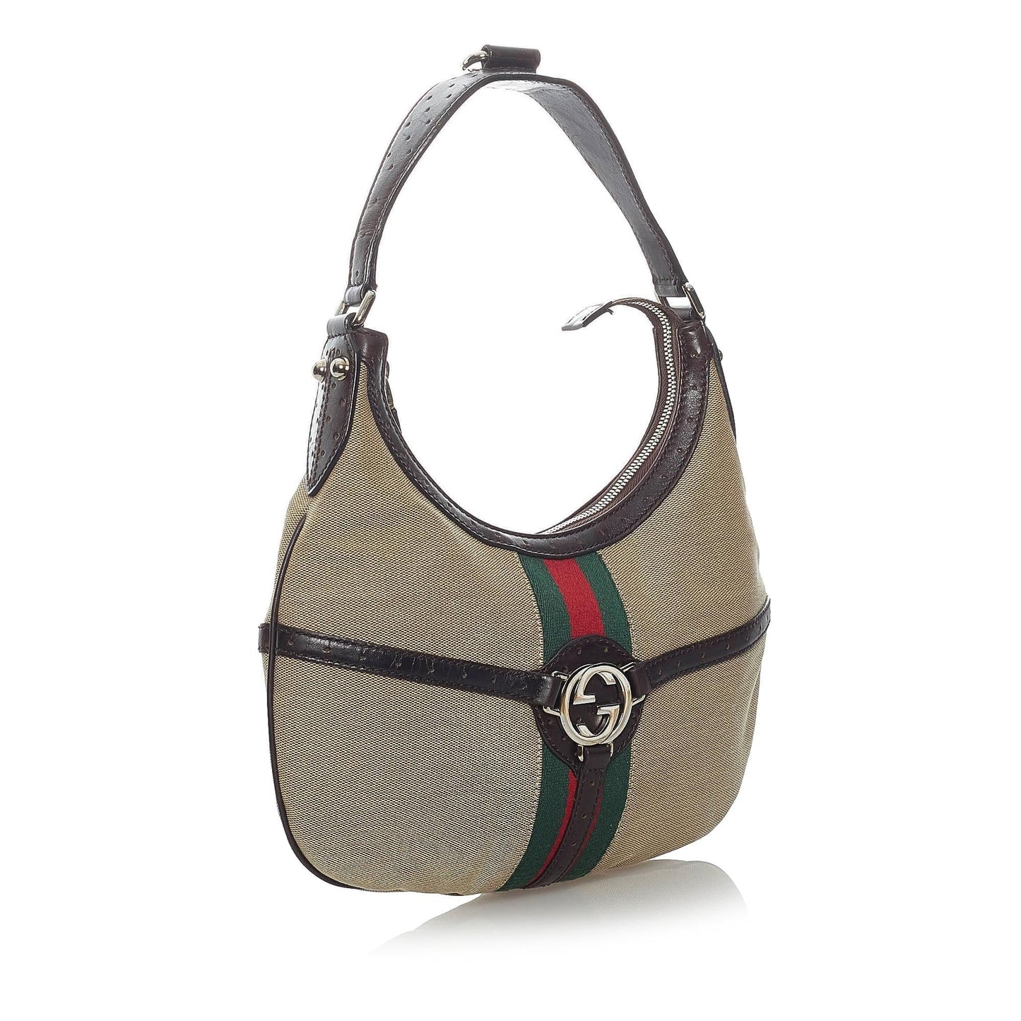 Gucci Web Canvas Reins Hobo Bag (30974)