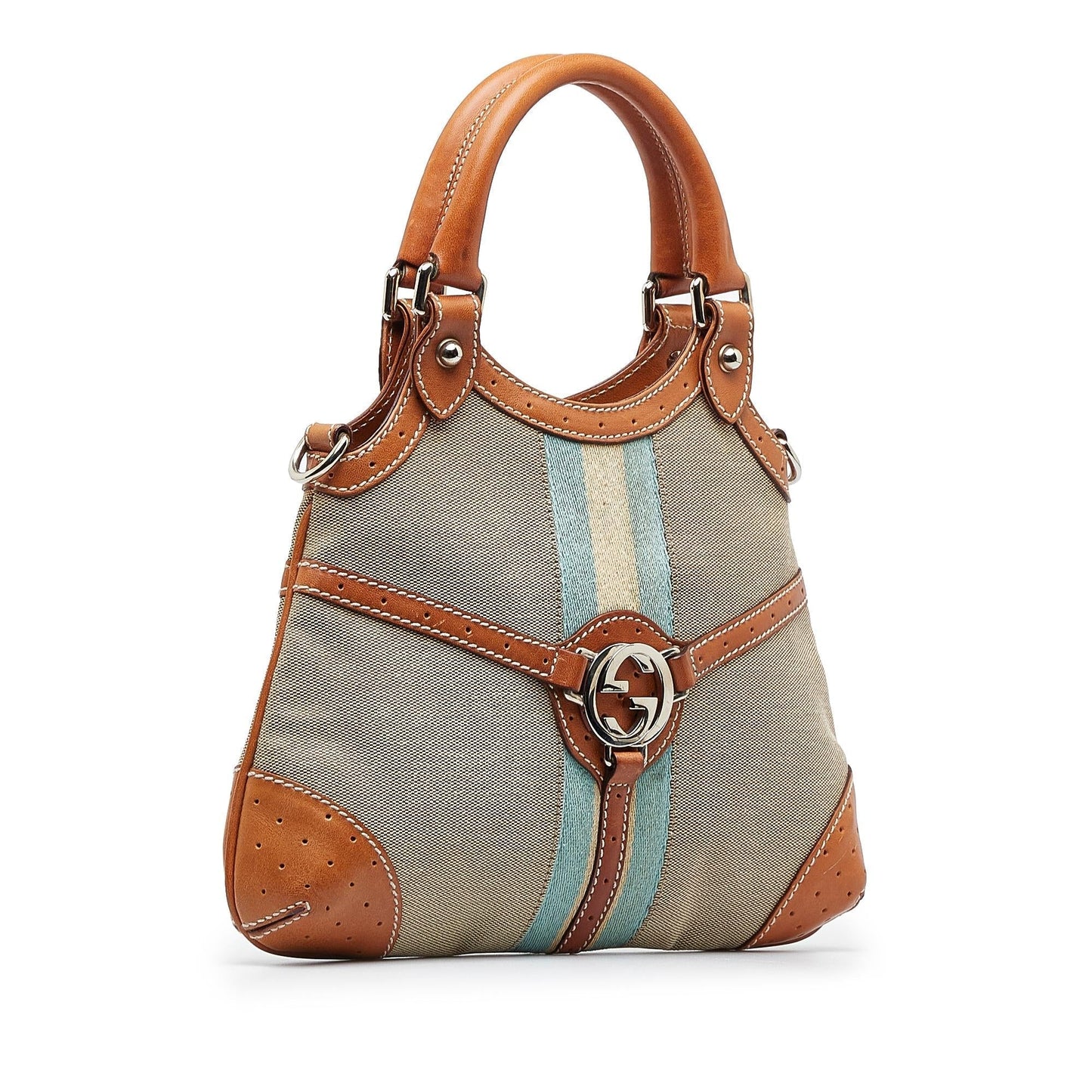 Gucci Web Canvas Reins Satchel (wUoDp0)