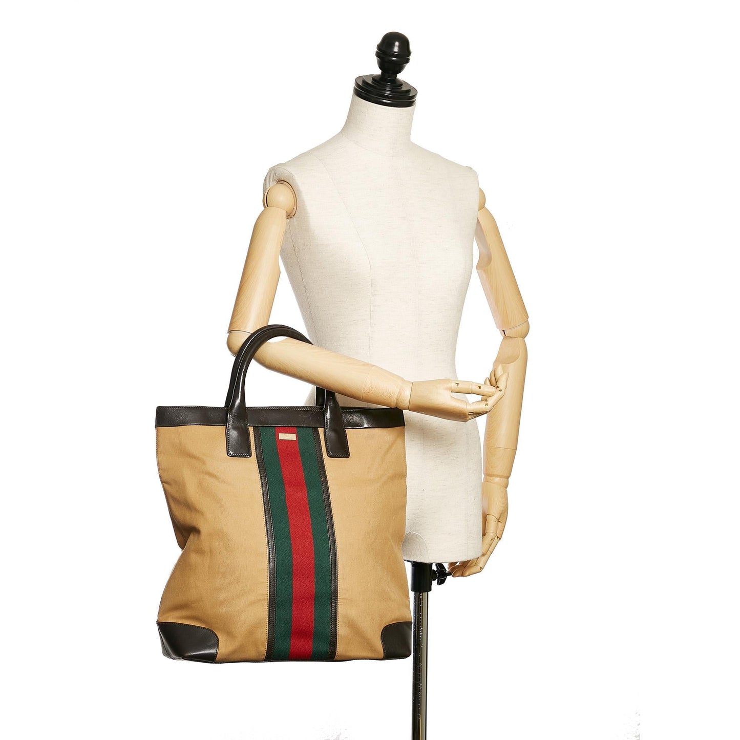 Gucci Web Canvas Tote Bag (SHG-29472)