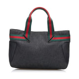 Gucci Web Denim Handbag (mvpGGk)
